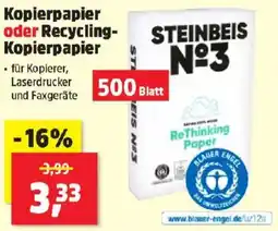 Thomas Philipps Kopierpapier oder Recycling Kopierpapier Angebot