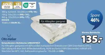 JYSK Entendaunen Bettdecke Greenfirst Angebot