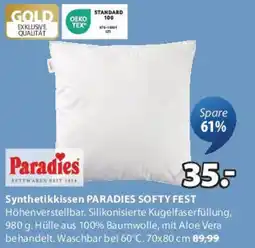 JYSK Synthetikkissen Paradies softy fest Angebot