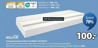 JYSK Schaummatratze Gold glomma f30 weiss Angebot