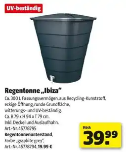 Hagebau Regentonne Ibiza Angebot