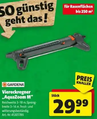 Hagebau Gardena Viereckregner AquaZoom M Angebot