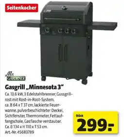 Hagebau Mr. Gardener Gasgrill Minnesota 3 Angebot