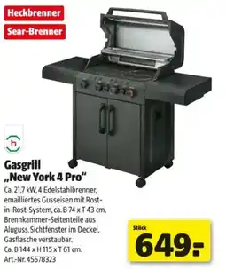Hagebau Gasgrill New York 4 Pro Angebot