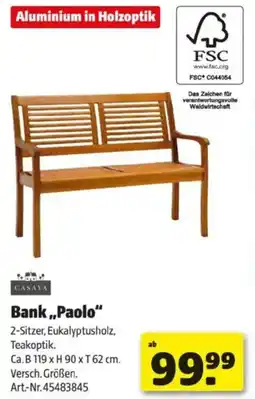 Hagebau Bank Paolo Angebot