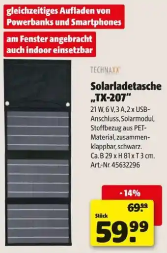 Hagebau Solarladetasche TX-207 Angebot