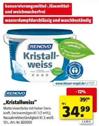 Hagebau Renovo Kristallweiss Angebot