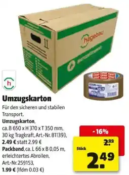 Hagebau Umzugskarton Angebot