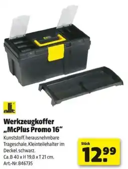 Hagebau Werkzeugkoffer McPlus Promo 16 Angebot