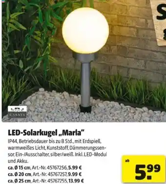 Hagebau CASAYA LED-Solarkugel Marla Angebot