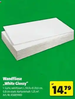 Hagebau Wandfliese White Glossy Angebot