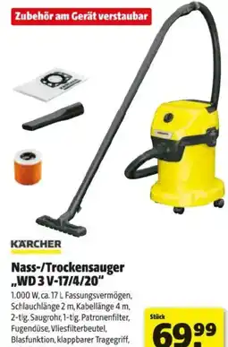 Hagebau KÄRCHER Nass-/Trockensauger WD 3 V-17/4/20 Angebot