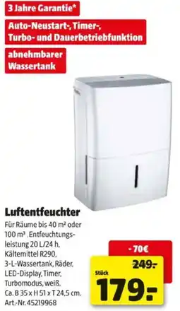 Hagebau Luftentfeuchter Angebot