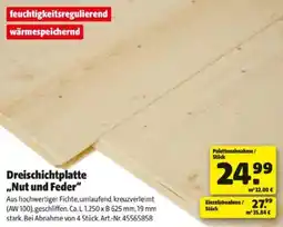 Hagebau Dreischichtplatte Nut und Feder Angebot