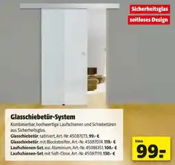 Hagebau Glasschiebetür-System Angebot
