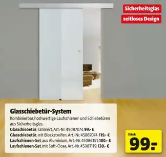 Hagebau Glasschiebetür-System Angebot