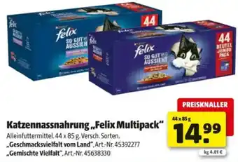 Hagebau Katzennassnahrung Felix Multipack Angebot