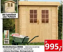 Bauhaus Blockbohlenhaus mikka Angebot