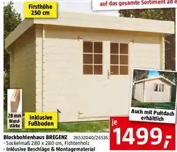 Bauhaus Blockbohlenhaus bregenz Angebot
