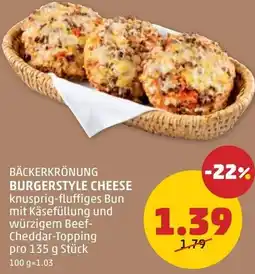 PENNY Bäckerkrönung burgerstyle cheese Angebot
