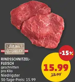 PENNY Rindsschnitzel Fleisch Angebot