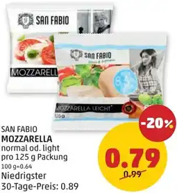 PENNY San Fabio Mozzarella Angebot