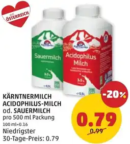 PENNY Kärntnermilch Acidophilus Milch od. Sauermilch Angebot