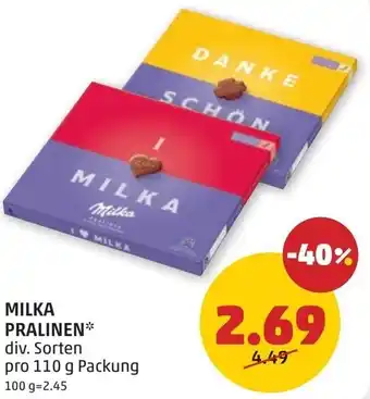 PENNY Milka pralinen Angebot