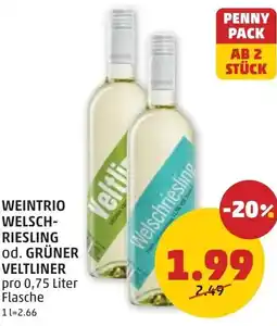 PENNY Weintrio welsch riesling od. grüner veltliner Angebot
