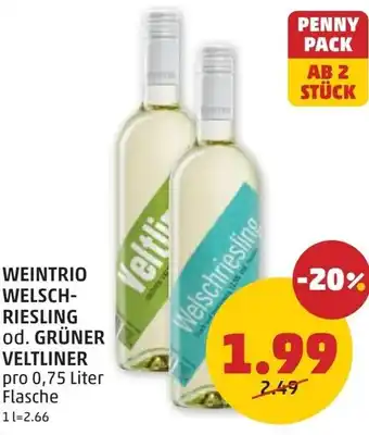 PENNY Weintrio welsch riesling od. grüner veltliner Angebot