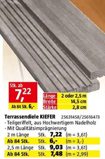 Bauhaus Terrassendiele kiefer Angebot