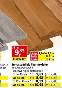Bauhaus Terrassendiele Thermokiefer Angebot
