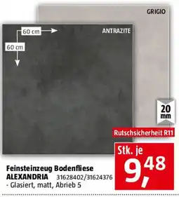 Bauhaus Feinsteinzeug bodenfliese alexandria Angebot