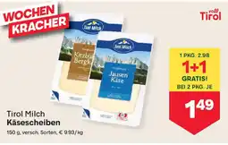 MPreis Tirol Milch Käsescheiben Angebot