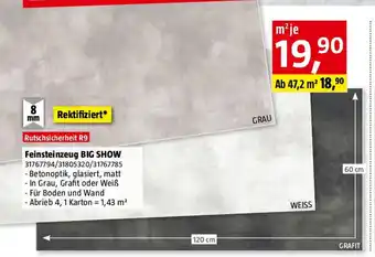 Bauhaus Feinsteinzeug big show Angebot