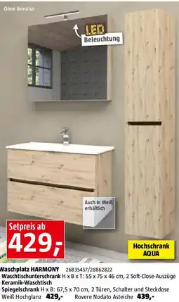 Bauhaus Waschplatz harmony Angebot