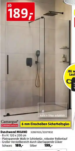 Bauhaus Duschwand milano Angebot