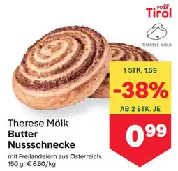 MPreis Therese Mölk Butter Nussschnecke Angebot