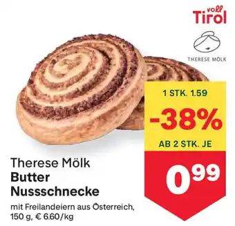 MPreis Therese Mölk Butter Nussschnecke Angebot