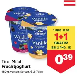 MPreis Tirol Milch Fruchtjoghurt Angebot