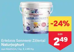MPreis Erlebnis Sennerei Zillertal Naturjoghurt Angebot