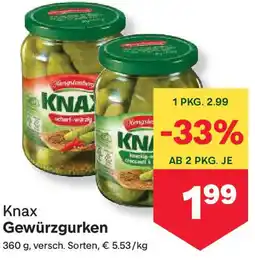 MPreis Knax Gewürzgurken Angebot