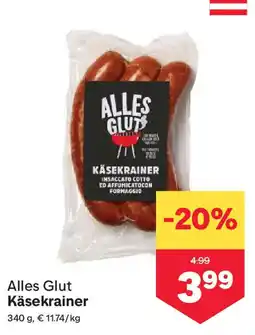 MPreis Alles Glut Käsekrainer Angebot