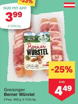 MPreis Greisinger Berner Würstel Angebot