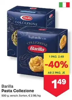 MPreis Barilla Pasta Collezione Angebot