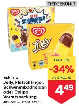 MPreis Eskimo Jolly, Flutschfinger, Schwimmbadhelden oder Calipo Vorratspackung Angebot