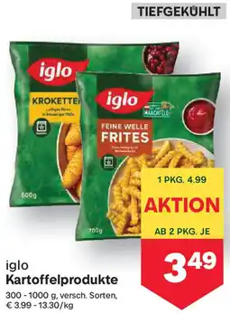 MPreis iglo Kartoffelprodukte Angebot