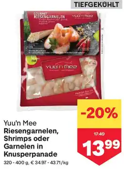 MPreis Yuu'n Mee Riesengarnelen, Shrimps oder Garnelen in Knusperpanade Angebot