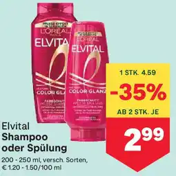 MPreis Elvital Shampoo oder Spülung Angebot