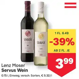 MPreis Lenz Moser Servus Wein Angebot